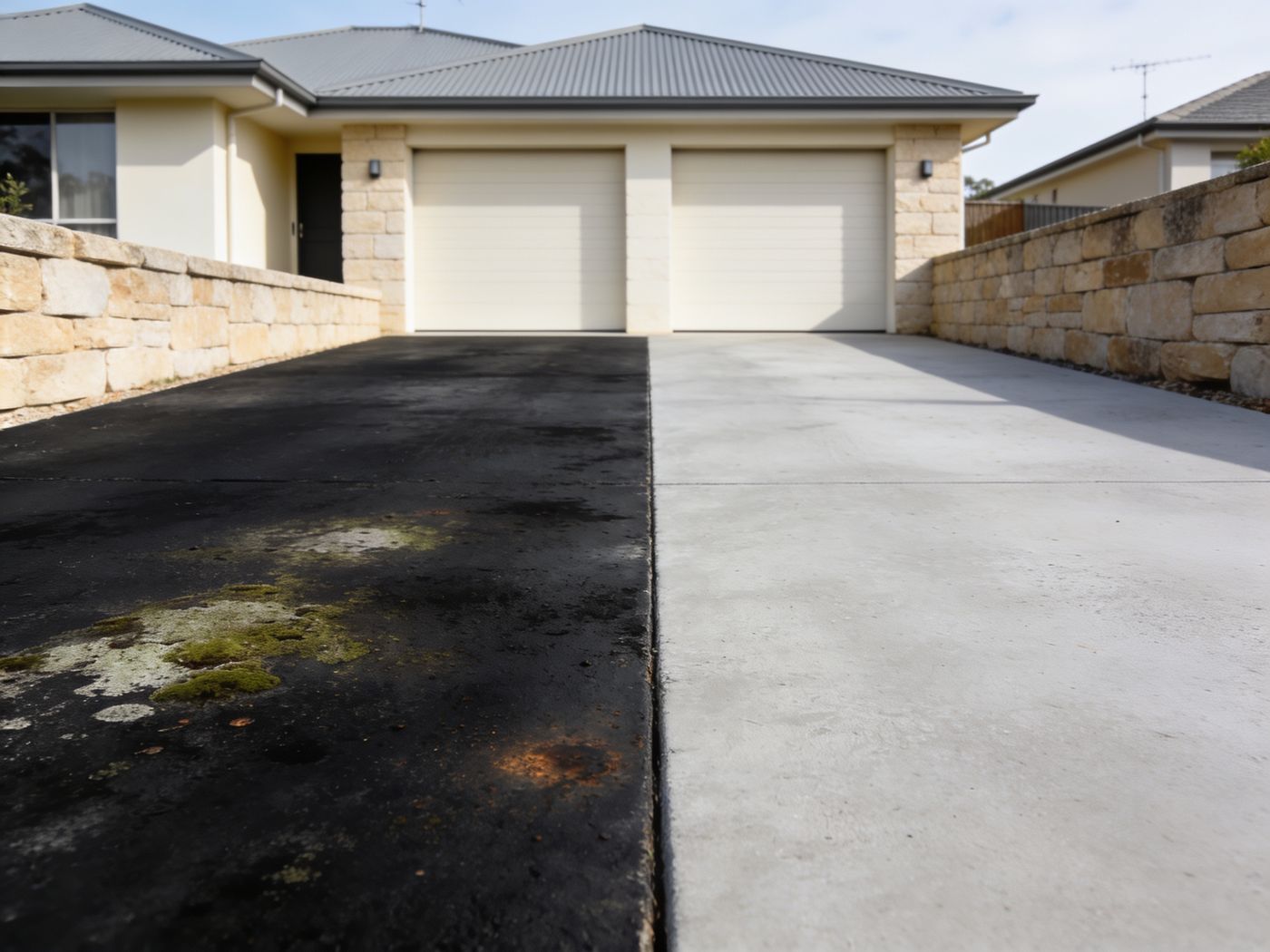Driveway - before and after